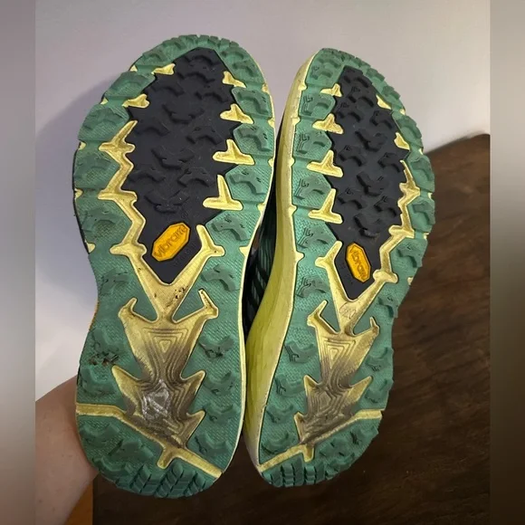 Hoka Speedgoat 4 Shoes Womens 10 Blue Daily Trail Woods Hiking Terrain Vibram - Picture 6 of 9